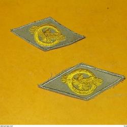 ARMEE AMERICAINE U.S : PAIRE INSIGNE EN TISSU DE L' U.S&nbsp; , INSIGNE DE COLS&nbsp; ,&nbsp;ETAT VOIR PHOTO&nbsp; . POU