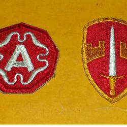 ARMEE AMERICAINE U.S : PAIRE INSIGNE EN TISSU DE L' U.S&nbsp; , INSIGNE DE REGIMENT&nbsp;  ,&nbsp;ETAT VOIR PHOTO&nbsp;
