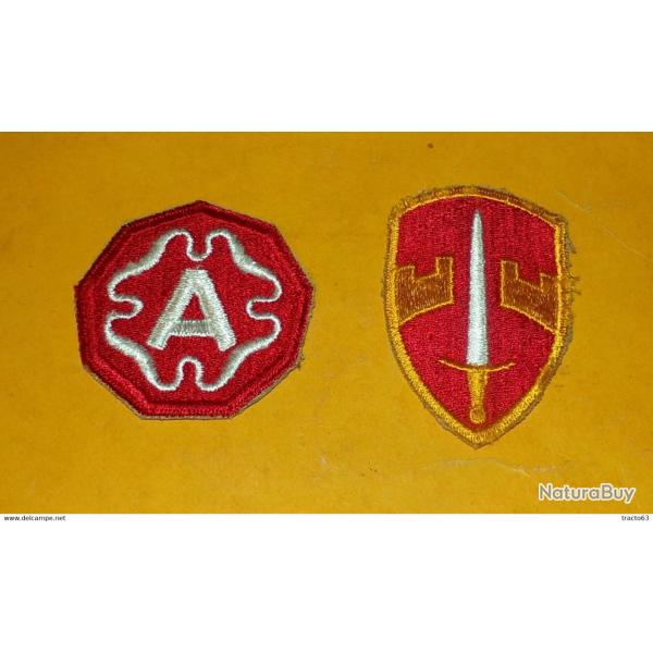 ARMEE AMERICAINE U.S : PAIRE INSIGNE EN TISSU DE L' U.S� , INSIGNE DE REGIMENT�  ,�ETAT VOIR PHOTO�