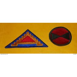 ARMEE AMERICAINE U.S : PAIRE INSIGNE EN TISSU DE L' U.S&nbsp; , INSIGNE DE REGIMENT&nbsp; U.S.A ,&nbsp;ETAT VOIR