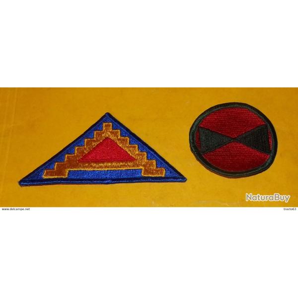 ARMEE AMERICAINE U.S : PAIRE INSIGNE EN TISSU DE L' U.S� , INSIGNE DE REGIMENT� U.S.A ,�ETAT VOIR