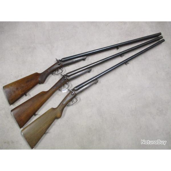 Lot de 3 Fusils HUSQVARNA mod�le 1877, Cal 12, � 1 euro sans prix de r�serve!!!