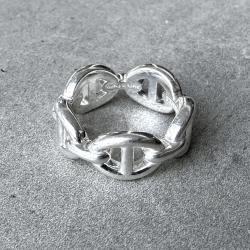 Bague HERMES neuve en argent - chaine d'ancre - taille 47 - Herm&egrave;s