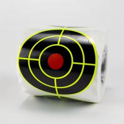 200 cibles r&eacute;actives autocollantes 76mm - Rouleau de 200