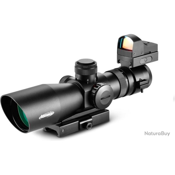 Lunette de Vis�e 3-9x42 Red/Green Dot Combo Rail 20mm Picatinny 10 Niveaux Tir Chasse Pr�cision