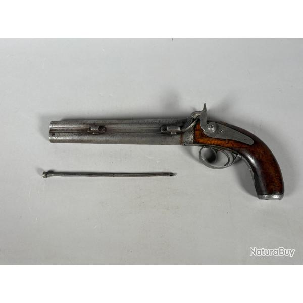 Pistolet d'officier d'�tat major 1855 � Double Canon Superpos�