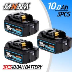 Batterie Compatible Makita BL1830 1815 1860 18V, Modele: 10.0Ah 3pcs