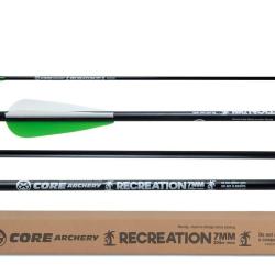 Lot de 25 fl&egrave;ches Core Recreation 7mm en fibre de verre 25 lbs 30"