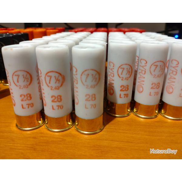 39 cartouches cal 12/70 28g plombs 7.5