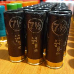 34 cartouches cal 12/70 31g plombs 7.5