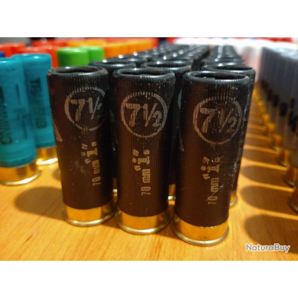 34 cartouches cal 12/70 31g plombs 7.5