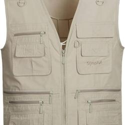 Gilets De Chasse Respirant et Durable Multipoche Zipp&eacute;