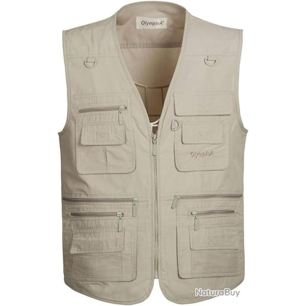 Gilets De Chasse Respirant et Durable Multipoche Zipp�