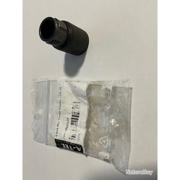 Adaptateur A-TEC pour silencieux en A-LOCK, pour montage sur canon avec filetage 5/8"-24 UNEF
