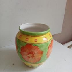 vase c&eacute;ramique &eacute;maill&eacute; hauteur 14 cm diam&egrave;tre 12 cm