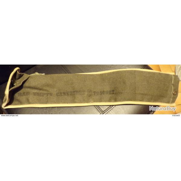 ARMEE AMERICAINE U.S : SAC RAMASSE DOUILLES POUR MITRAILLEUSE CALIBRE 30 BROWNING DE L'ARMEE AMERICA