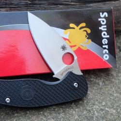 Couteau Spyderco Sage 5 Compression Lock Lame Acier CPM-S30V Manche FRN Clip C123PBK