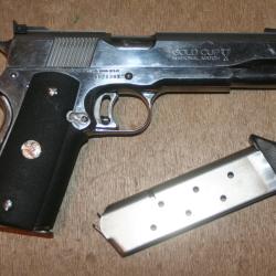 PISTOLET COLT 1911 GOLD CUP NATIONAL MATCH INOX CALIBRE 45ACP