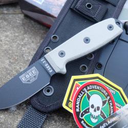 ES3MILPB ESEE Carbone 1095 Made In USA - Couteau de Combat & Survie ESEE Model 3MIL Etui Kydex Molle