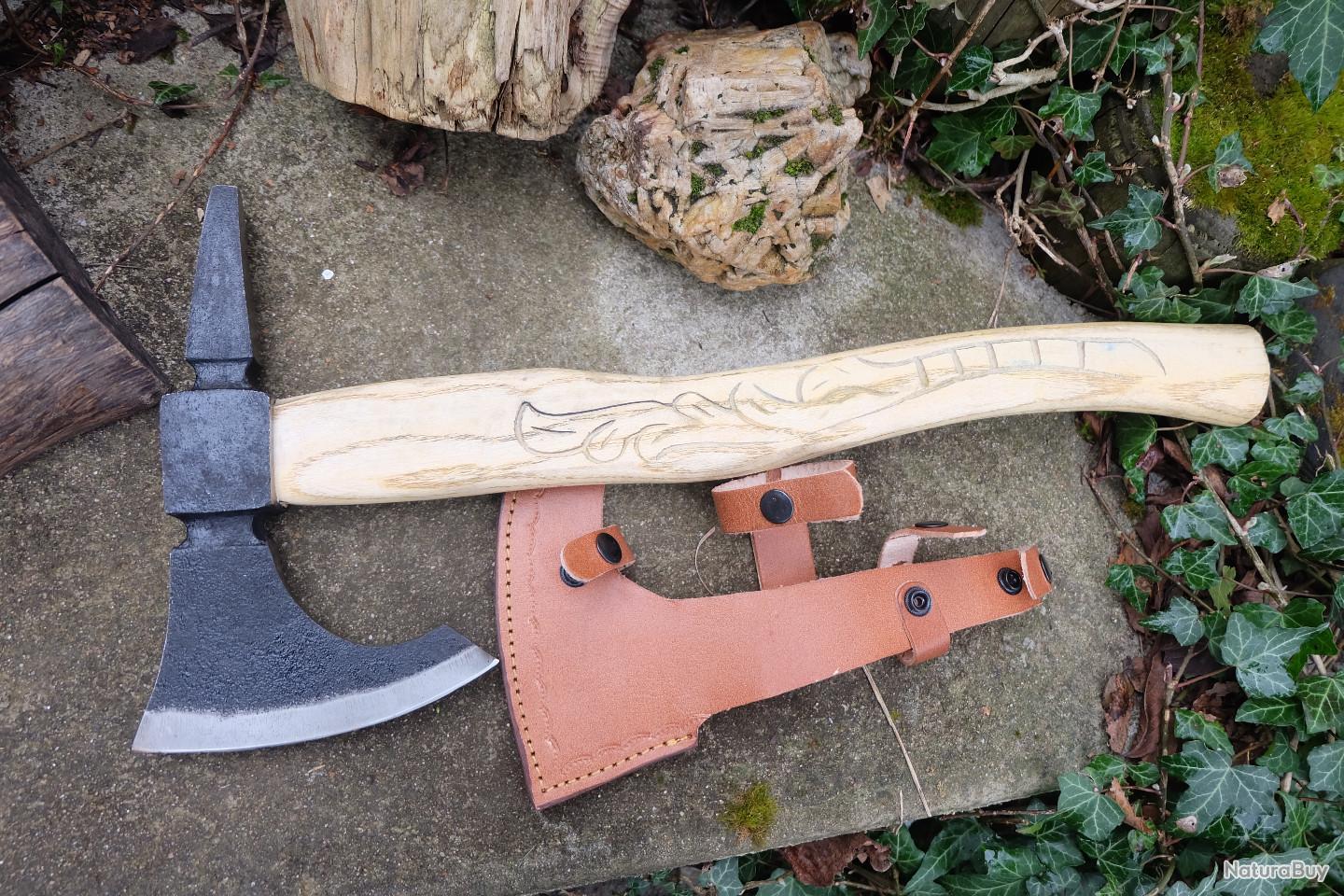 Hache forestière finlandaise forgée à la main : hache de camping bushcraft avec manche en frêne - Canada