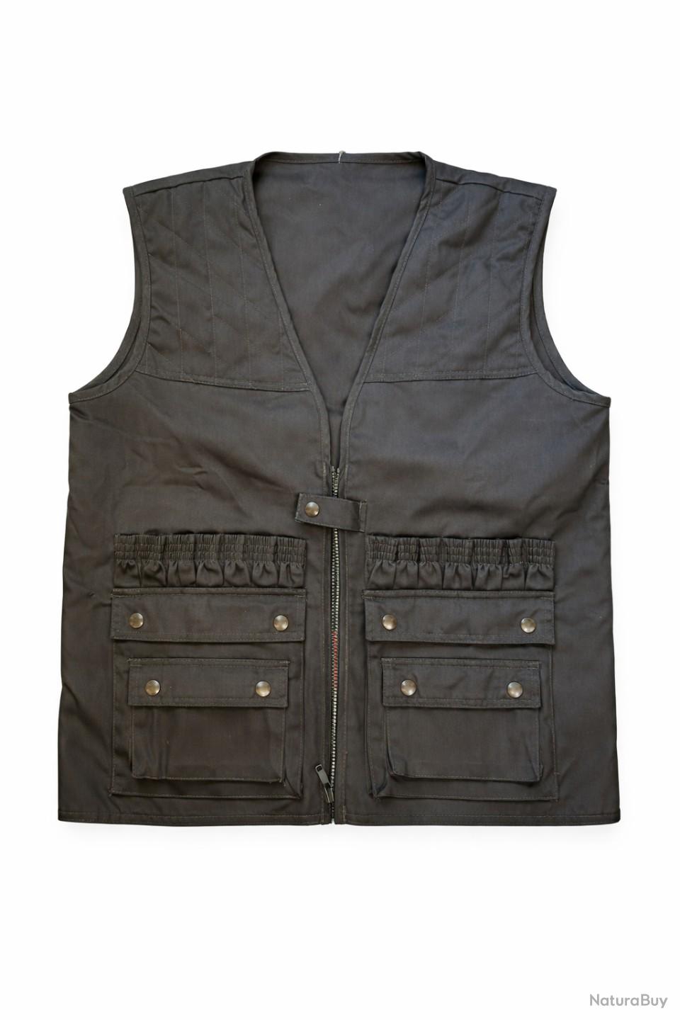 Daoba Homme Manteau sans Manche Veste Tops Pêche de Chasse Randonnée Gilet avec Multi-Poches