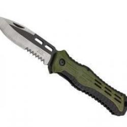 Couteau fermant Herbertz ABS vert et noir