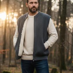 Gilet sans manches fourr&eacute; mouton D194U004 6