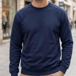 CHALLENGER E213 Sweat col rond bleu marine confort durable au quotidien