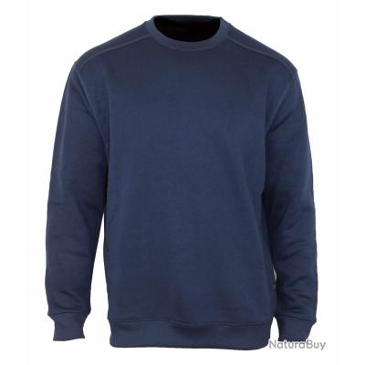 Essentials Sweat-Shirt léger à col Ras-du-Cou, Manches Longues, en Molleton éponge (Grandes Tailles Disponibles) Homme, Bleu Royal, XS