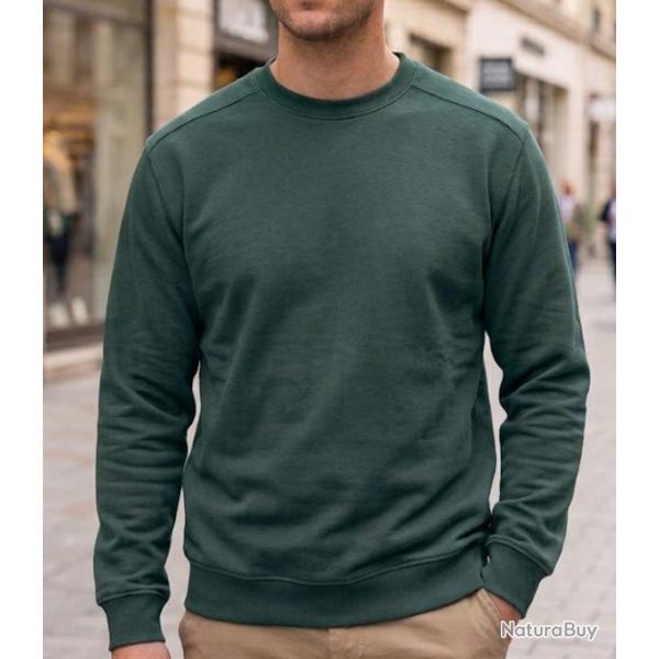 CHALLENGER E213 Sweat col rond vert l alliance du confort et de la r�sistance