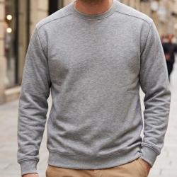 CHALLENGER E213 Sweat col rond gris chin&eacute; le confort incontournable au quotidien