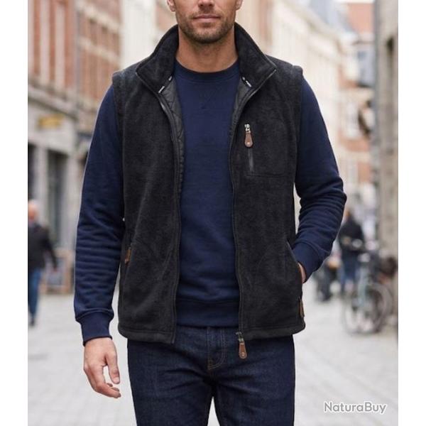 MAYFLOWER V226 Gilet sans manches polaire noir isolation matelass�e et confort actif