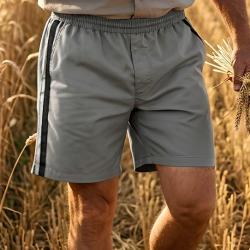 Short homme CHALLENGER 8L gris noir : le short en coton ultra-confortable sp&eacute;cial moisson 4