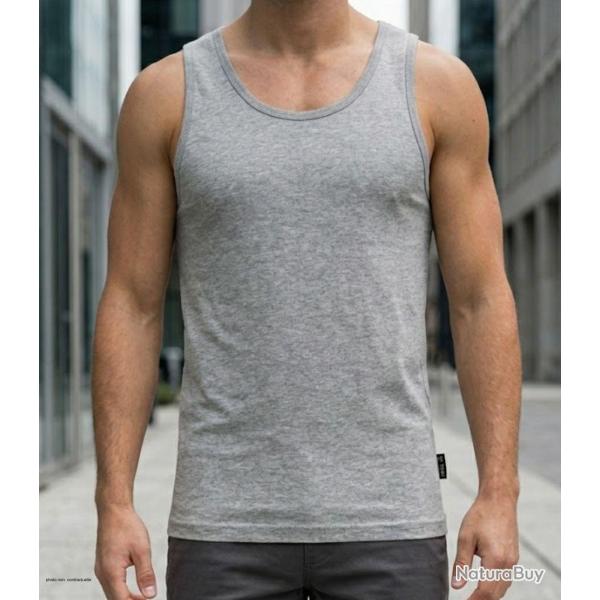 CHALLENGER F105 D�bardeur uni pour homme en coton gris chin� le confort absolu disponible jusqu au 3