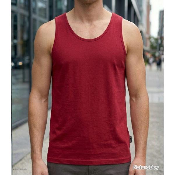 CHALLENGER F105 D�bardeur uni pour homme en pur coton rouge carmin le confort absolu disponible jusq