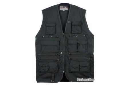 Gilet homme confortable avec poches multiples pour la pêche et la