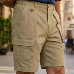 Short homme MAYFLOWER 710099U001 camel marron la solidit&eacute; du polycoton pour un look aventurier