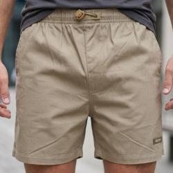 Short homme MAYFLOWER 710117U003 lierre beige : le bermuda 3 poches robuste en polycoton 4
