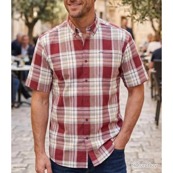 Chemise manches courtes CHALLENGER B3123A : le confort pur coton au style soign� 39/40