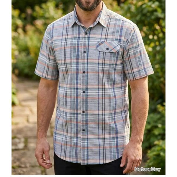Chemise manches courtes CHALLENGER B3125B � carreaux : l'alliance parfaite du style et du confort en