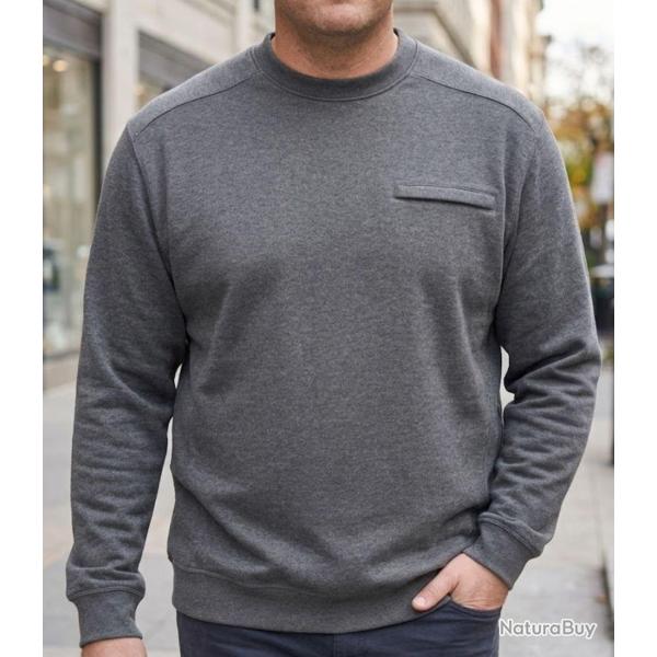 CHALLENGER BULGARE1 Sweat col rond gris style d�contract� et finitions soign�es