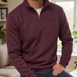 CHALLENGER CHARLY1 Sweat polaire bordeaux chin&eacute; &eacute;l&eacute;gance et confort douillet
