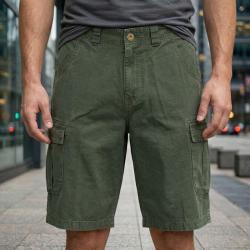 Bermuda homme WINCHESTER IDAHO1 vert olive le short cargo multi poches ultra r&eacute;sistant