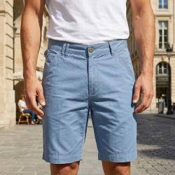 Bermuda WINCHESTER INDUS1 bleu en coton le confort styl&eacute; et modulable pour l &eacute;t&eacute;