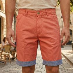 Bermuda WINCHESTER INDUS2 orange en coton le short audacieux et modulable pour l &eacute;t&eacute;