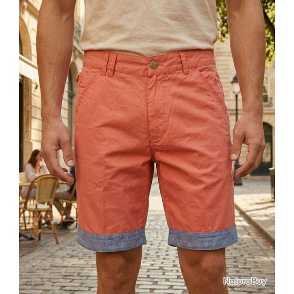 Bermuda WINCHESTER INDUS2 orange en coton le short audacieux et modulable pour l �t�