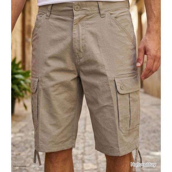 Bermuda Cargo WINCHESTER INVICTUS1 en coton et lin : le confort naturel et fonctionnel de l'�t� 40