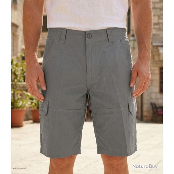 Bermuda WINCHESTER IVANHOE2 uni en coton : le short robuste et �l�gant pour affronter l'�t� 44