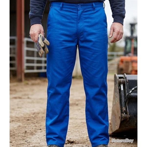 SEDETEX B1717 -- Pantalon de travail bleu : confort naturel 100 % coton 58