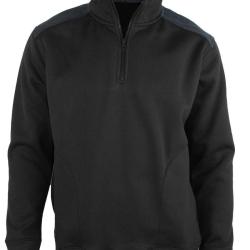 Sweat Col Camionneur Homme Pierro4 Challenger Noir avec Renforts